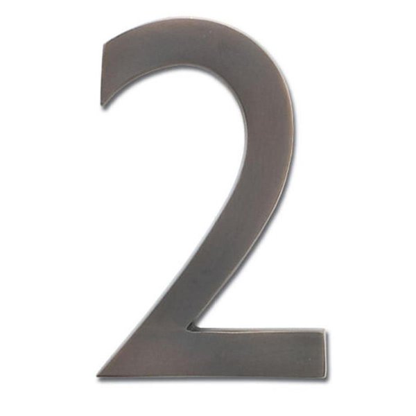 Perfectpatio Solid Cast Brass 5 in. Dark Aged Copper Floating House Number 0 PE37622